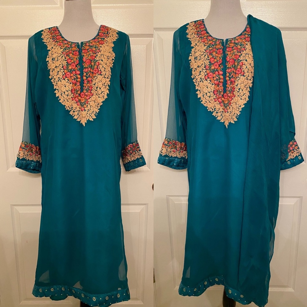 Silk Chiffon Wedding&Party Wear Salwar Kameez